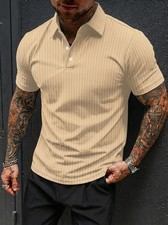 Men's Polo Shirt Casual Short Sleeve Golf Shirt Summer Vacation Beach Shirts