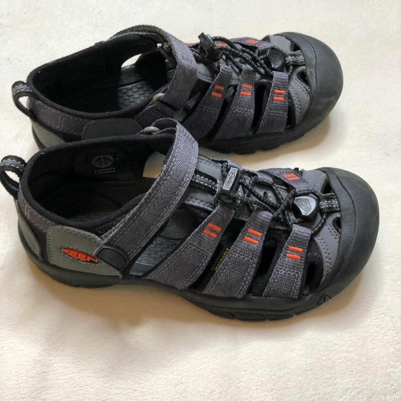 Sandali Keen Newport H2 grigio nero per bambini giovani taglia US 3