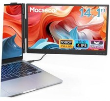 Laptop Screen Extender, 14.1'' FHD 1080P Ultra-Slim Dual Portable Frosted Black