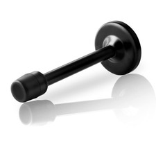 Door Stopper, 6 Inch 150mm Stop Extra Long Wall 6 inch X 1 pack, Black