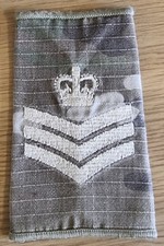 British Army MPT Staff/Colour Sergeant Rank Slide