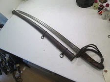 US CIVIL WAR CAVALRY SWORD CONFEDERATE? WITH SCABBARD GERMAN IMPORT WKC #Y37