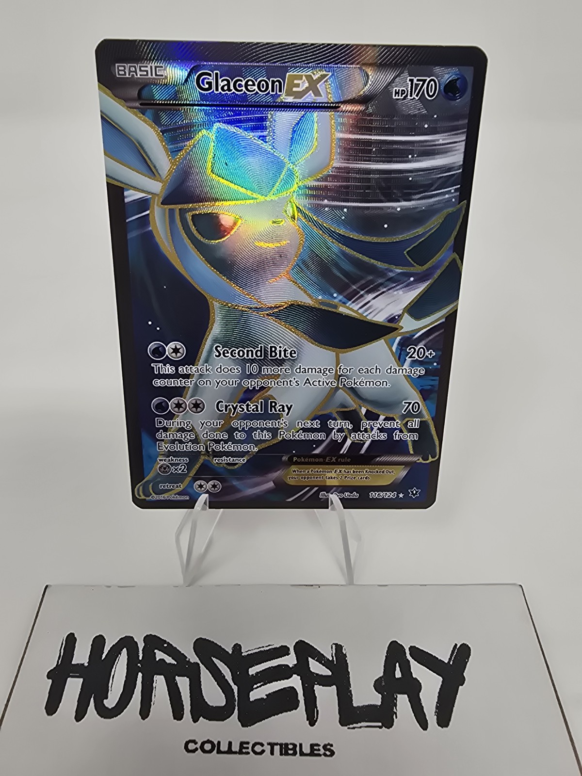 Glaceon EX 116/124 Ultra Rare Fates Collide Pokemon Holo NM/M