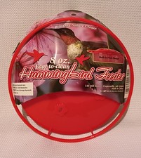 Nature's Way 8 oz Hanging Hummingbird Feeder Red Disc Built-In Perch Easy Clean