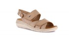 SE0194 GRUNLAND DASA SANDALO DONNA COL TAUPE CON PLANTARE ESTRAIBILE 2 STRAPPI