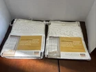 Martha Stewart Cafe Curtains Battenberg Valance White Lace 60"W X 14”L Lot Of 2