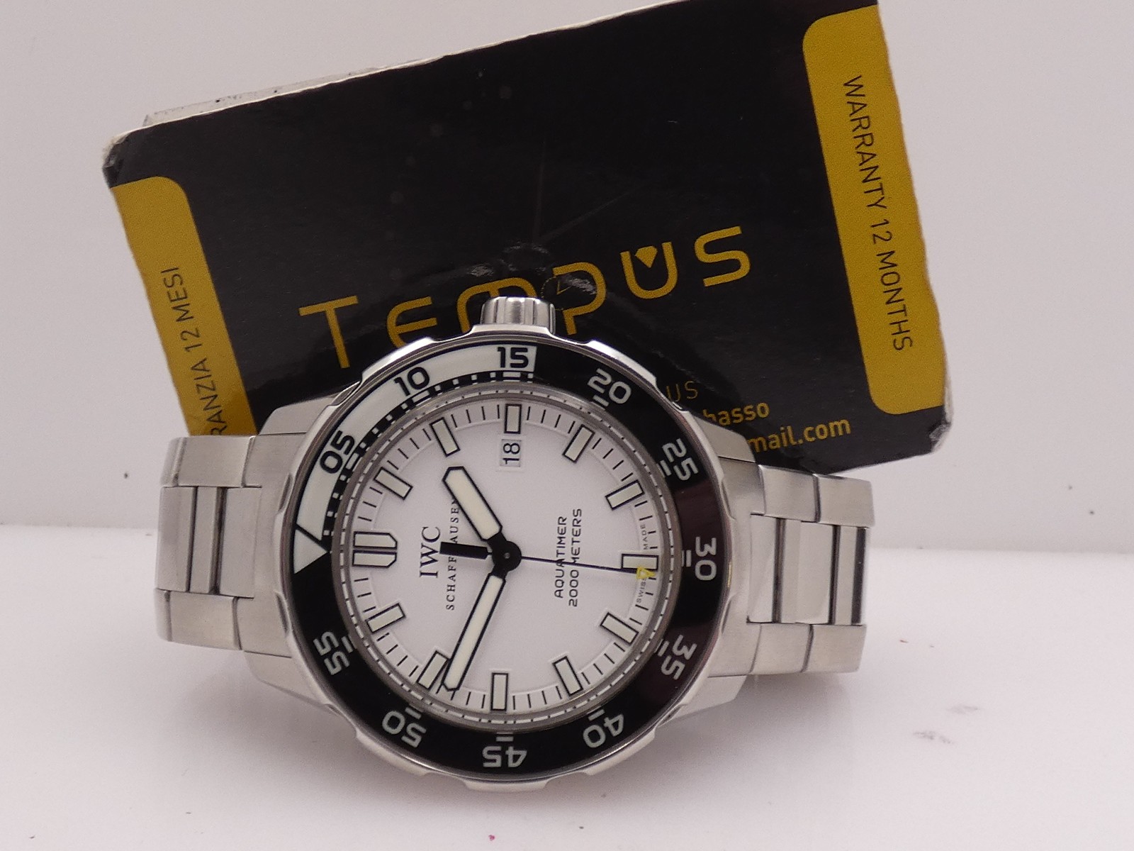 IWC AQUATIMER AUTOMATIC 2000m IW3568 WITH PAPERS YEAR 2019 STEEL MEN'S WATCH