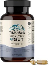 TERRA ORIGIN Healthy Gut with Vitamin D 5000 IU | 60 Capsules | Gut Health Suppl
