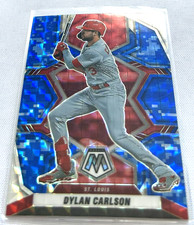 2022 Panini Mosaic Baseball Dylan Carlson St. Louis Cardinals Camo Blue Prizm