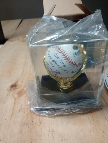 Pete Rose Signed Baseball Berta Happy Mother's Day With Goa