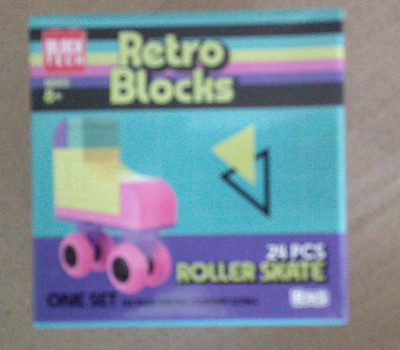 NEW RETRO BLOCKS mini ROLLER SKATES 24 pieces