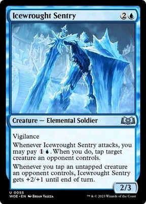 X 1 Icewrought Sentry NM-M Wilds of Eldraine WOE 055 MTG Magic The Gathering