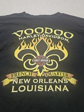 Harley Davidson Voodoo New Orleans T Shirt USA Made 2XL French Quarter Flame