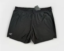 Arc'teryx Mens Norvan Shorts 5" Trail Running Hiking-Black- Relaxed XXL- NWT $90