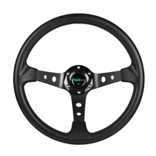 Universal Racing Steering Wheel,Drifting Deep Dish Steering Wheel Black