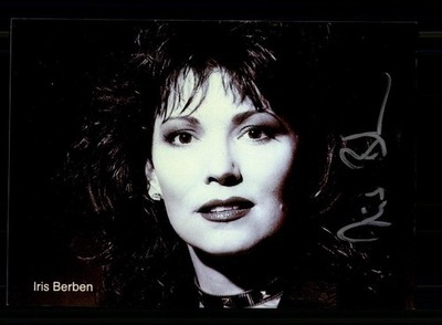 Iris Berben Autograph Card Original Signed # BC 229658