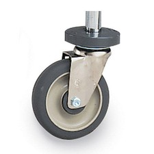 Metero Casters for Wire Shelving Polyurethane Rigid with Bumper 5" Diameter