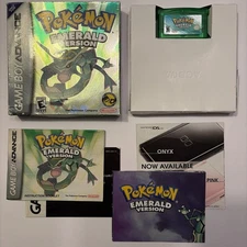 Pokemon Emerald Game Boy Advance Authentic CIB Complete Poster Manual Box