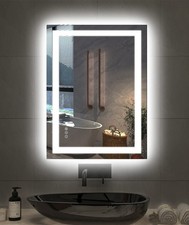 24"X32" Bathroom Mirror with Lights, Front Lit and Backlight, Stepless Dimmab...