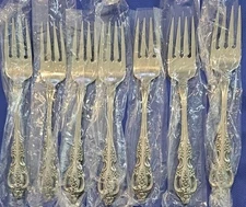 7 SSS By Oneida PEMBROOKE  RENOIR Stainless Salad Forks Dinner NEW!! Flatware