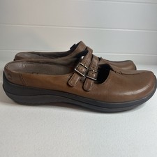 Earth Women  s Shoes Kara Monza Size 9 M Brown Leather Slip On Slide Mules
