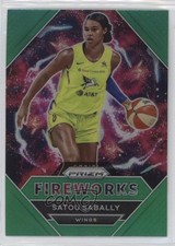 2021 Panini Prizm WNBA Fireworks Green Prizm Satou Sabally #7 0b5