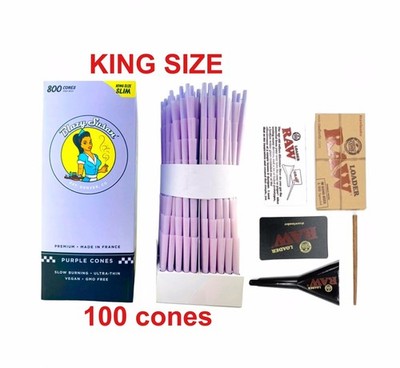 blazy susan pre rolled cone PURPLE  KING size pick count +raw cone loader kit