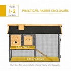 Rabbit Hutch, 2 Tiers Outdoor Guinea Pig Hutch w/ Tray & Ramp for 1-2 Rabbits