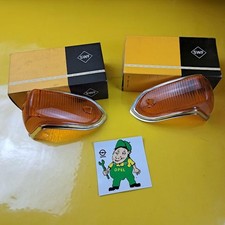 Paar Blinker Glas Chrom Opel Rekord A + B Limousine Coupe rechts links Original