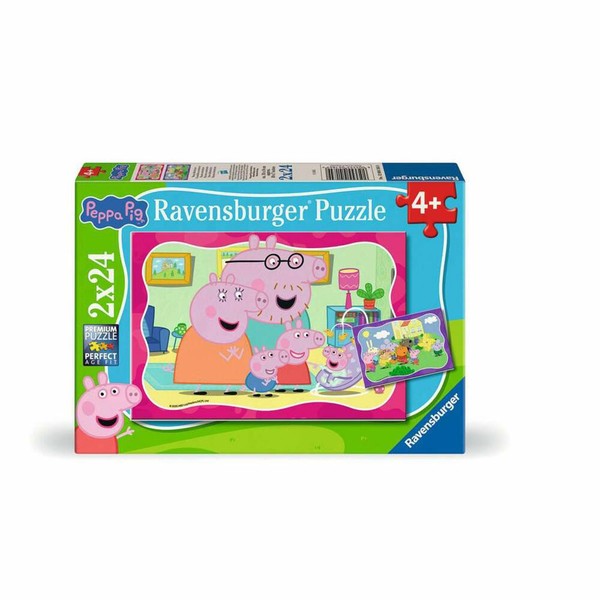 Ravensburger Peppa Wutz Peppa Pig, Puzzle, Kinderpuzzle, 2 X 24 Teile, 12004184-image