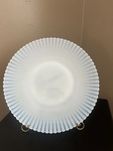 Petalware Monax White by MACBETH-EVANS Dinner Plate Milk glass depression glass