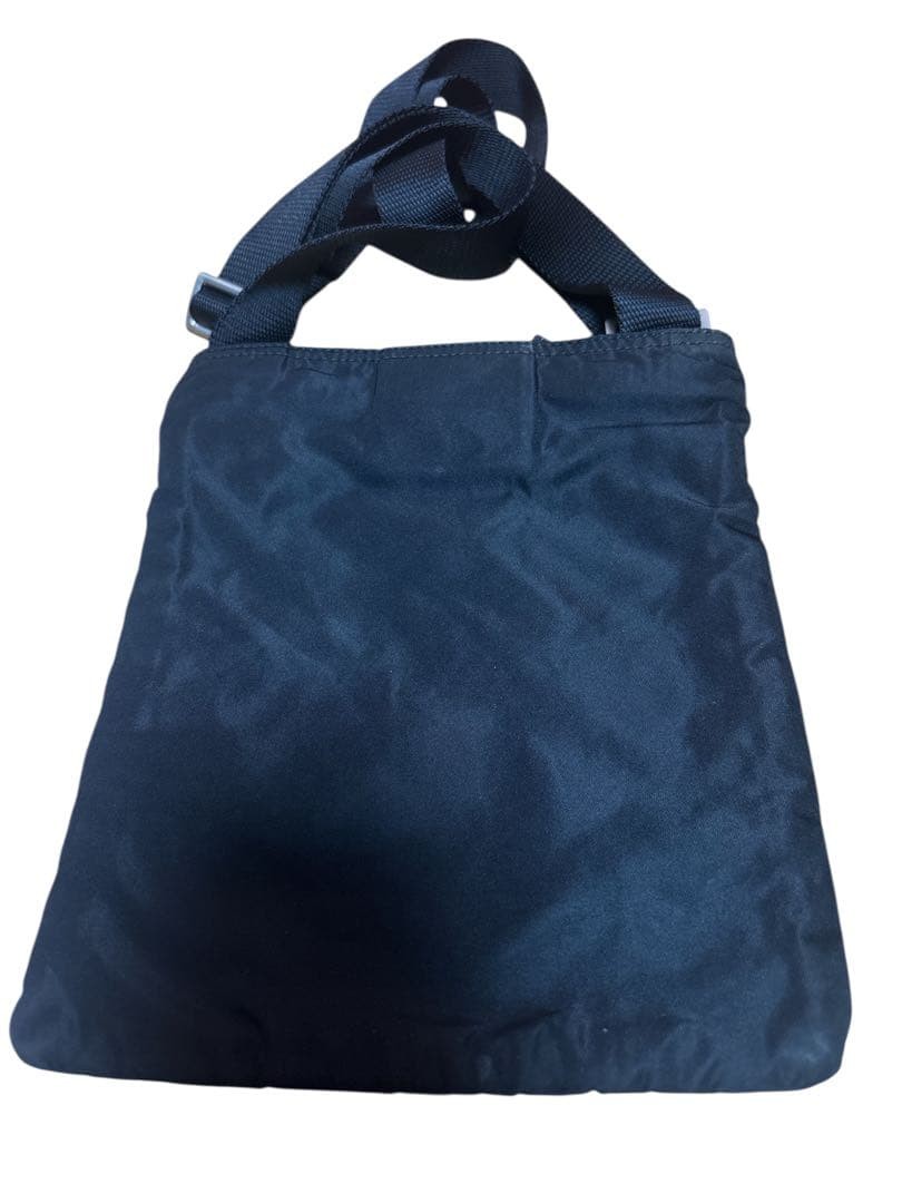 PRADA Nylon Black Shoulder Bag with Logo Adjustable Strap Authentic thumbnail 3