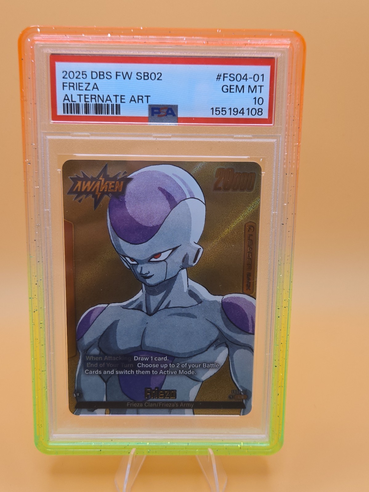 Frieza FS04-01/97 Dragon Ball Super Manga Booster 02 Alternate Art PSA 10 GUARD view 1