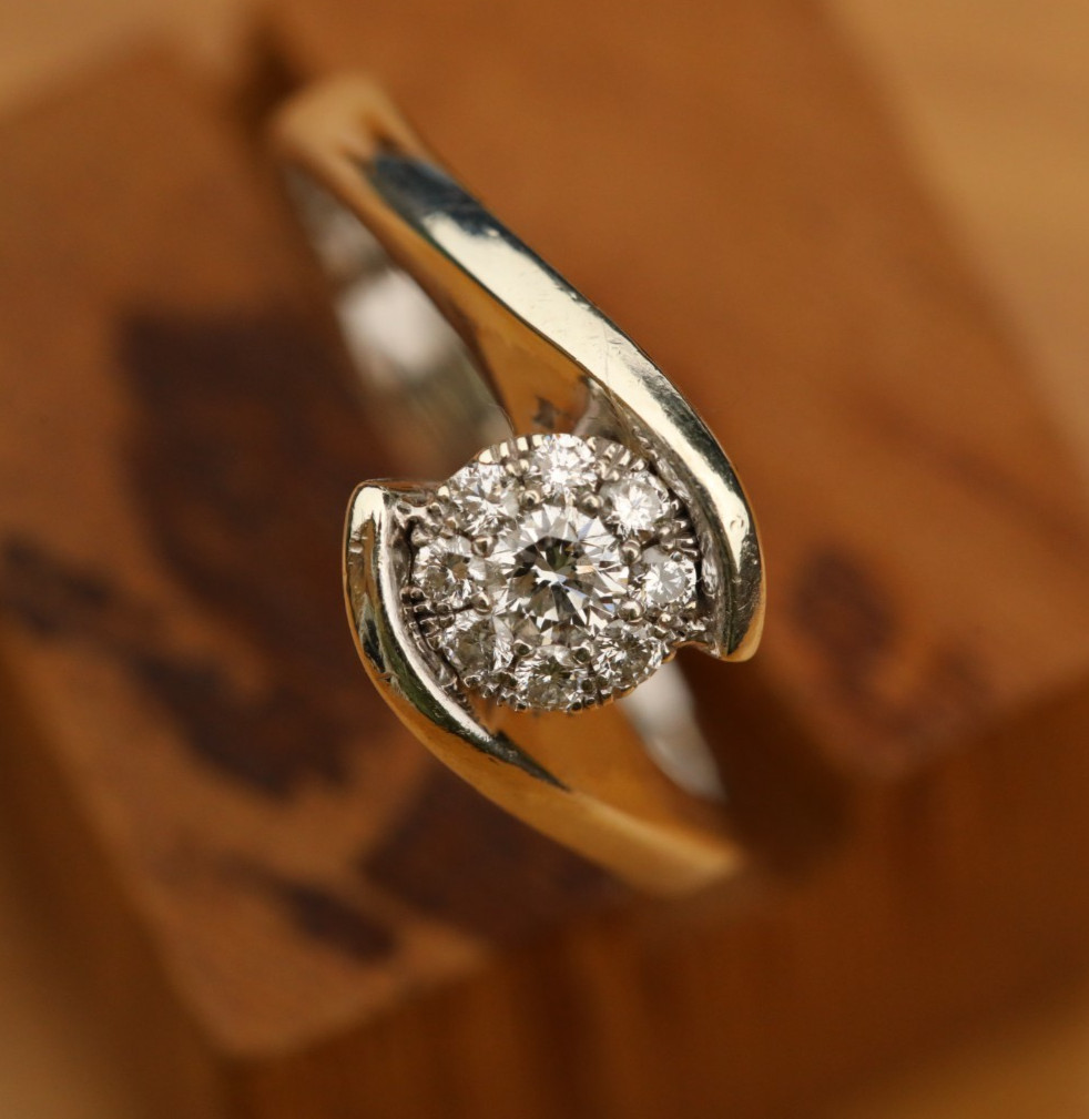 Diamonds Bypass Ring