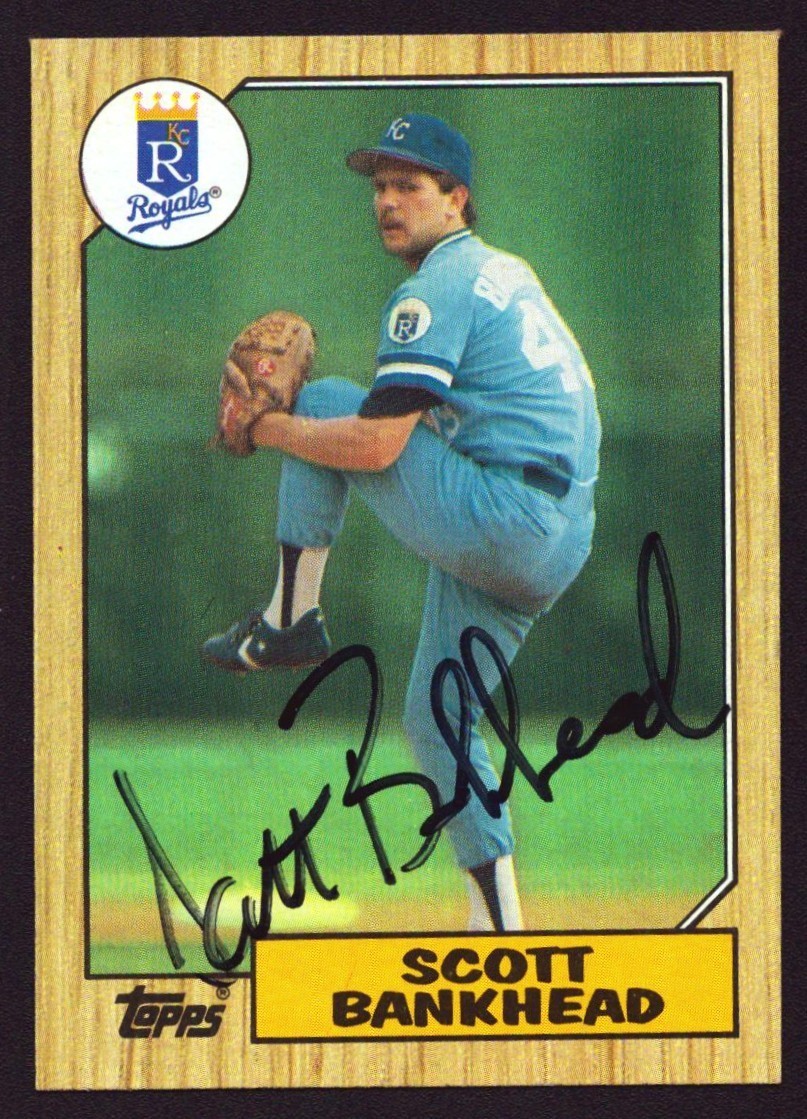 1987 TOPPS #508 SCOTT BANKHEAD AUTOGRAPH AUTO SIGNED ROYALS MARINERS REDS