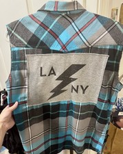 Sojara Sleeveless Flannel Shirt Unisex