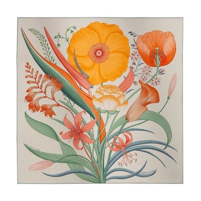 Hermes Seidentuch mit handgerollten Konturen H004283S 04 154162201
