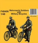 Cmk - Armed Forces Soldiers With Military Bicycle Bazooka - 1:48 Kit German