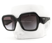 Prada Sunglasses Polished Black Gradient Gray SPR 28Z 16K-90A with Case