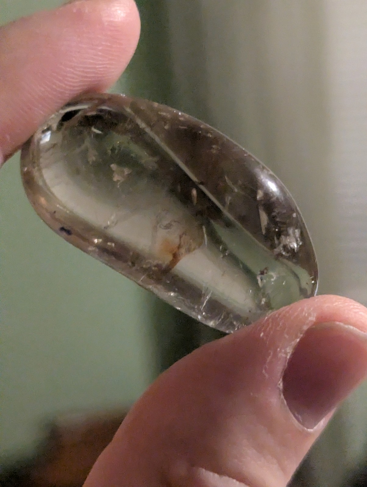 Irregular Ovular Transparent Stone - image 9