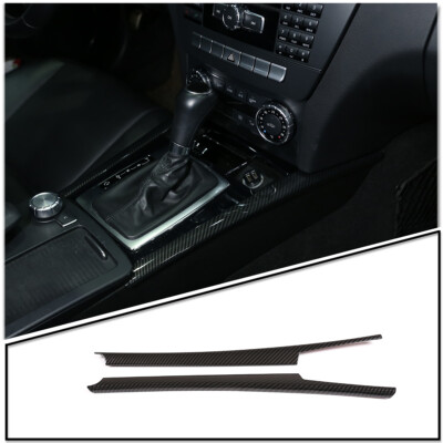 Karbon Mittelkonsole Rahmenabdeckung Zierleiste für Mercedes C-Klasse W204 08-13