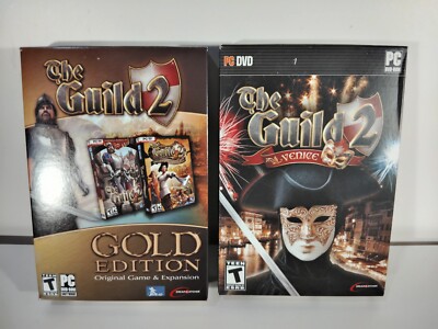 THE GUILD 2 GOLD and VENICE  Expansion PC Game - US Ver - BRAND NEW Lot