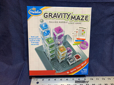 GRAVITY MAZE Falling Marble Logic Board Game 100% COMPLETE