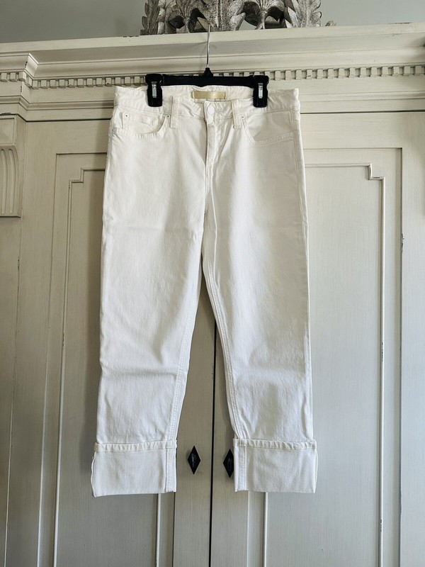 Joe's Jeans Women's Socialite Kicker Jenny White Capri Cropped Jeans Size 29