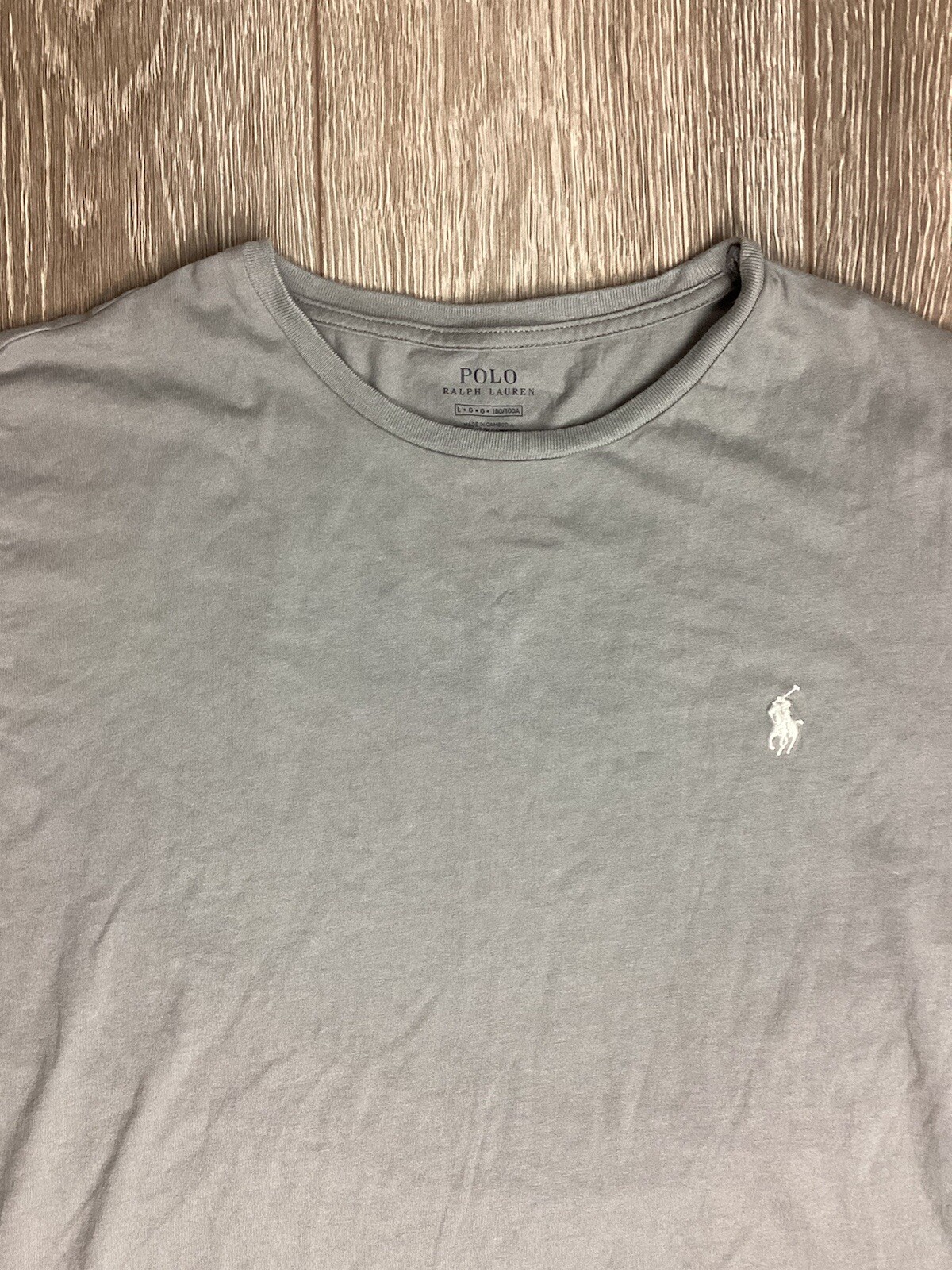 Polo Ralph Lauren Tshirt Uomo Grigio Pony L Manica Corta