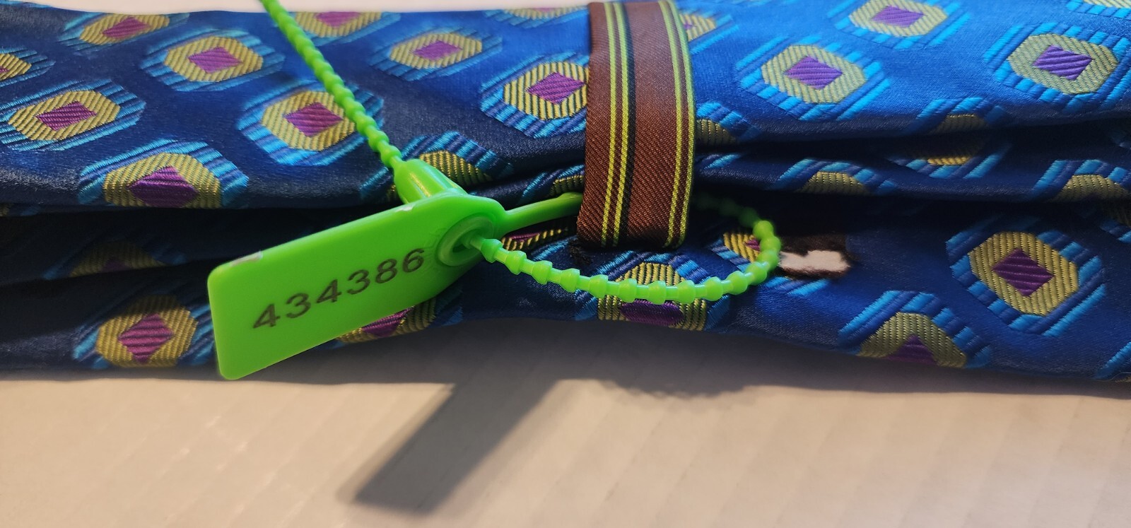 Unknown Designer Beautiful Blue Patterned 100% Si… - image 7