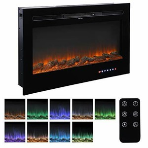 Homedex 36 Recessed Mounted Electric Fireplace Insert With Touch