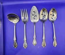 5 Oneida Oneidacraft Deluxe CHATEAU Stainless Flatware Serving Pcs