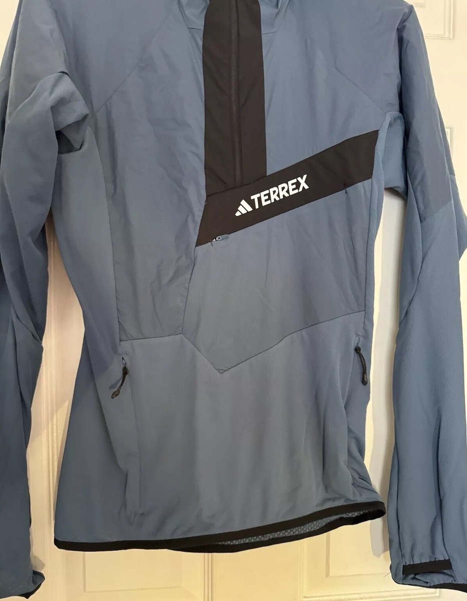 adidas Men XS TERREX TECHROCK ULTRALIGHT 1/2-ZIP HOODED