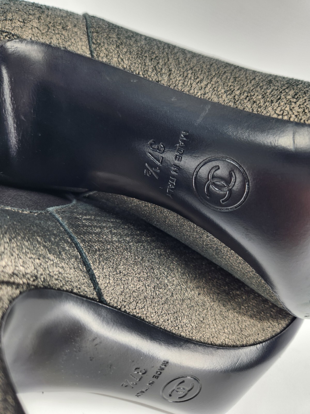 Chanel Interlocking CC Cap Toe Metallic Leather B… - image 15